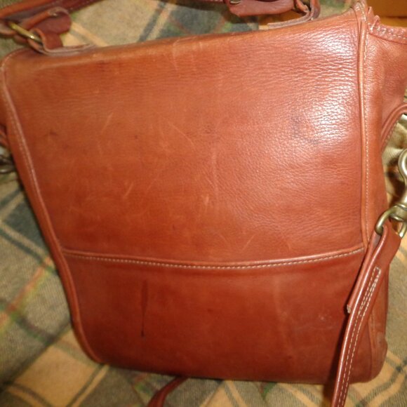 NWOT Leather Handbag Brown Removable Strap Carrying Handle Flap Top Push-Snap - Picture 14 of 14